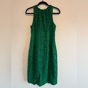 Trina Turk Emerald Green Lace Midi Dress